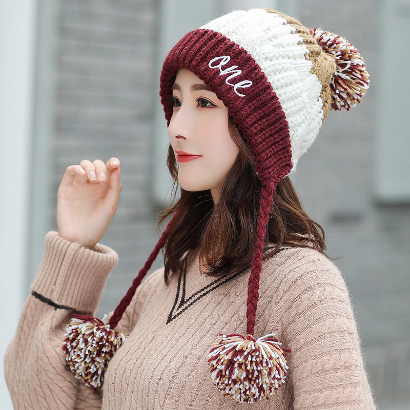 Color Matching Fashion All-match Ear Protection Cycling Hat