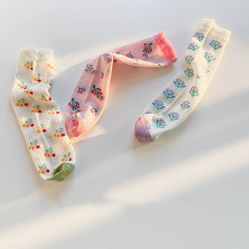 Summer Baby Thin Loose Women's Socks Spun Glass