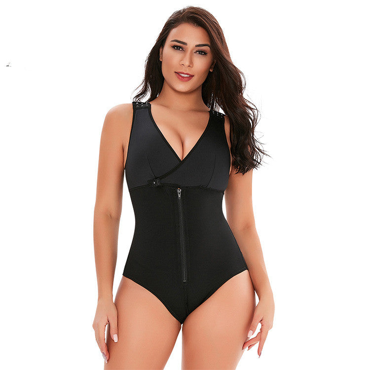 Adjustable Breastfeeding High Waist Abdomen Hip Lift Jumpsuit