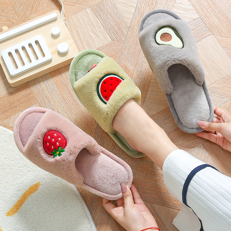 Plush Slippers Cute Home Warm And Non-slip