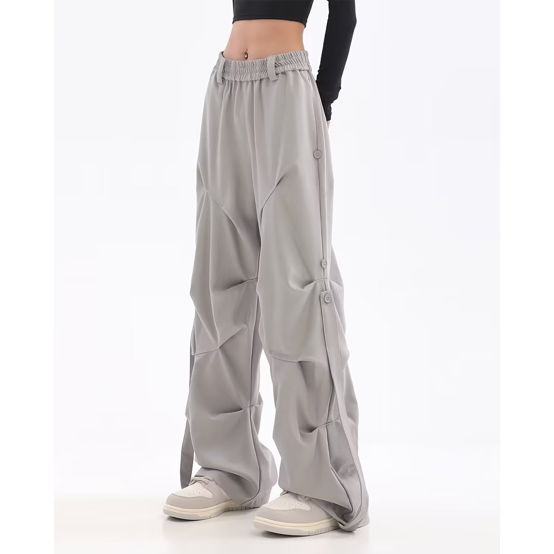 Women's Fashion Vintage Crumpled Straight Casual Pants