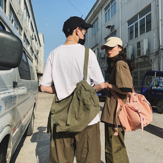 Artistic Youth Messenger Bag Shoulder Bag Women's Pleated Style Korean Style