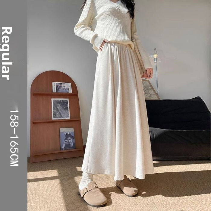 Mid-length High Waist Drooping Slimming Skirt