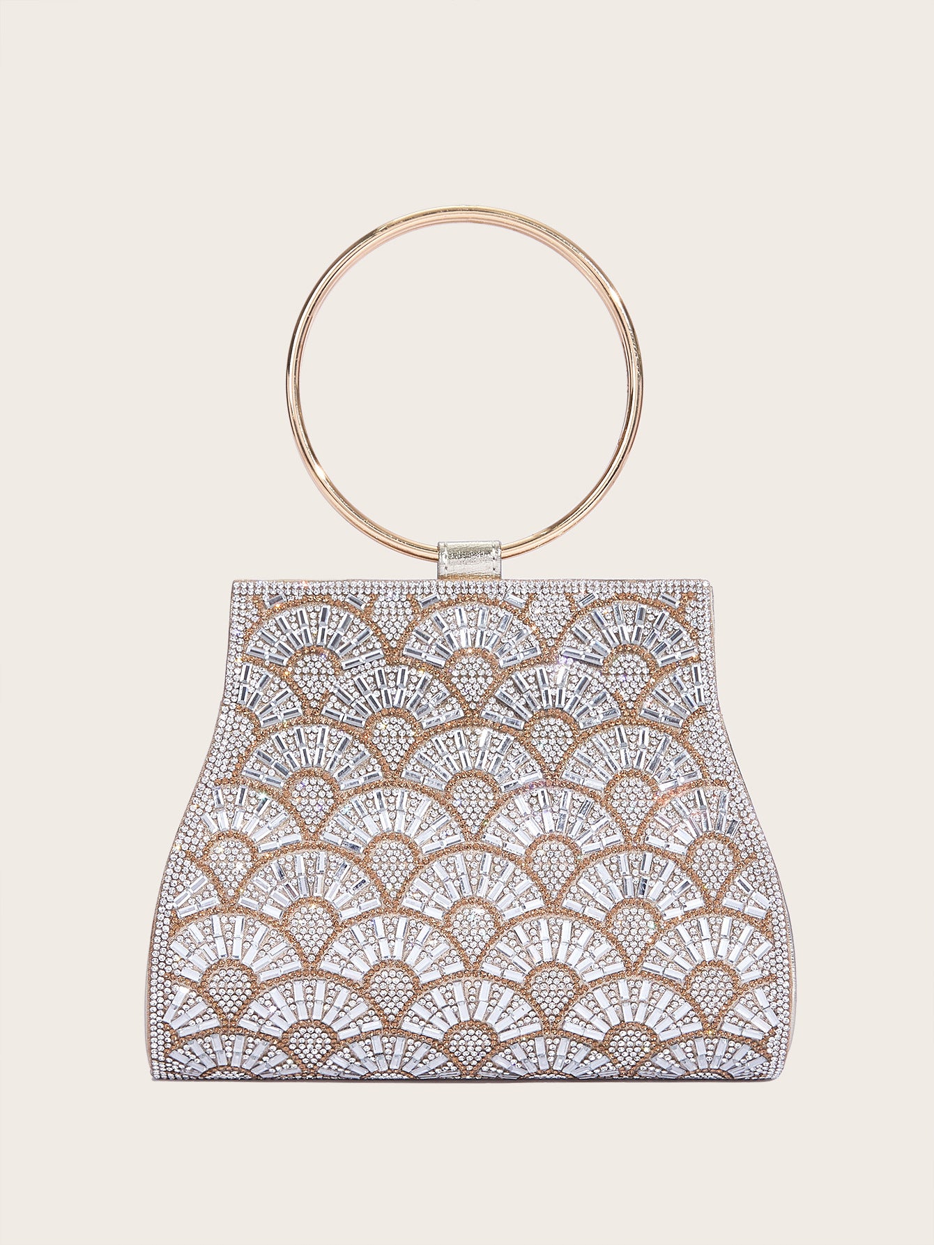 Dinner Bag Inlaid With Diamond PU European And American Chain