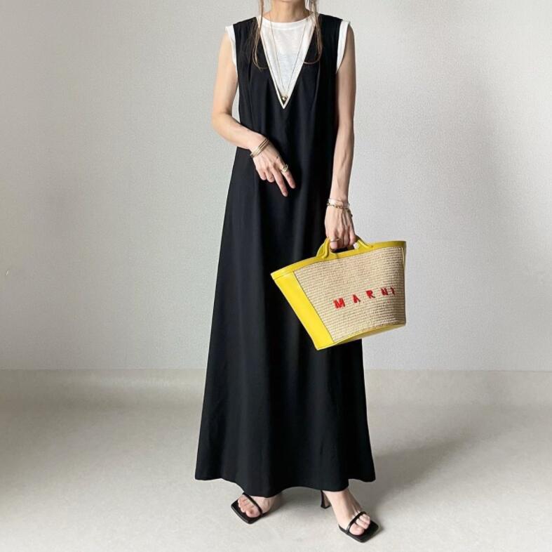 Summer Korean Style V-neck Sleeveless Dress