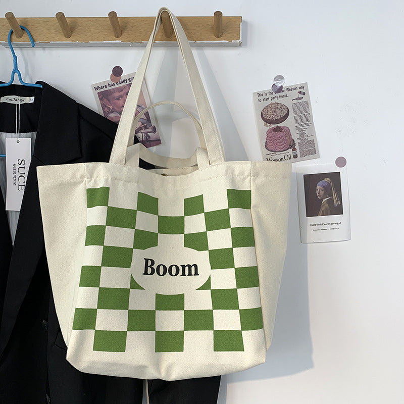 Lazy Wind Literary Japanese And Korean Ins Simple Large Capacity Letter Students Class Schoolbag Summer