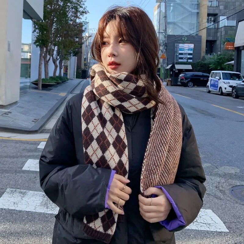 Men's And Women's Fashion All-match Warm And Thick Woolen Scarf