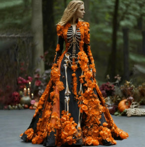 Elegant Long Dress For European And American Socialites For Halloween