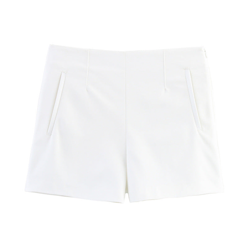 Initial Color High High Waist Casual Loose Shorts