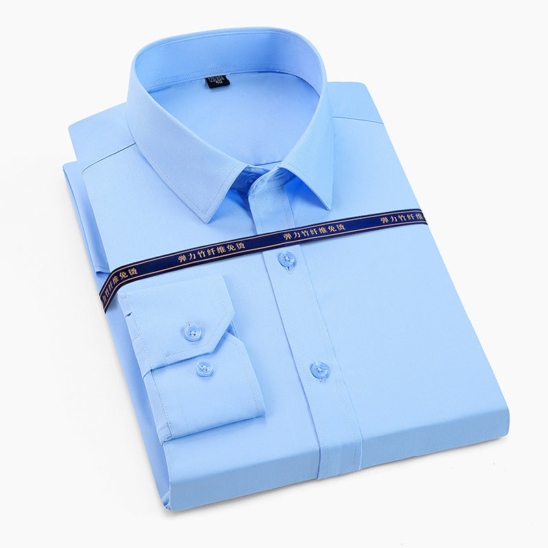 New Mens Long-sleeve Shirt Made From Bamboo Fiber