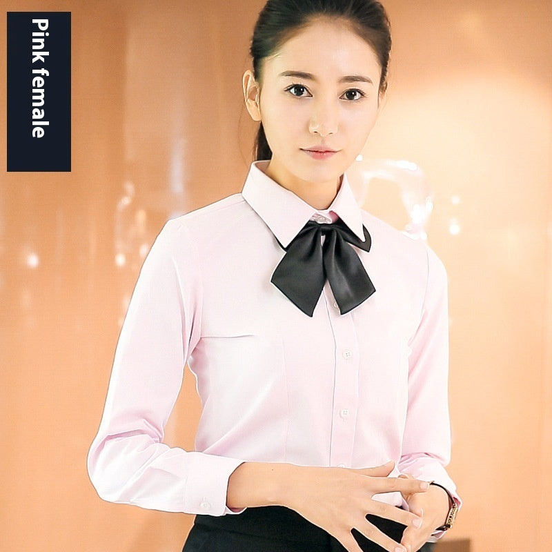 Business Slim Fit Men's And Women's Same Long-sleeved Shirt