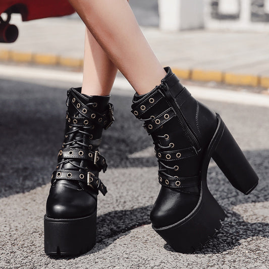 Autumn Winter Sexy Nightclub Platform Martin Boots