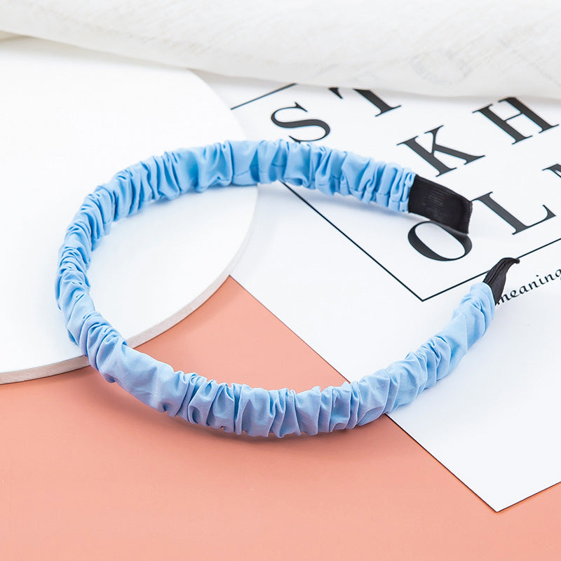 French Retro Fabric Pleated Headband Girls All-match