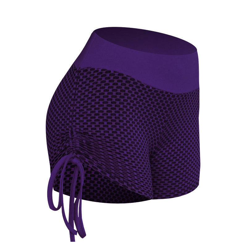 Fashionable Ladies Mesh Honeycomb Yoga Shorts