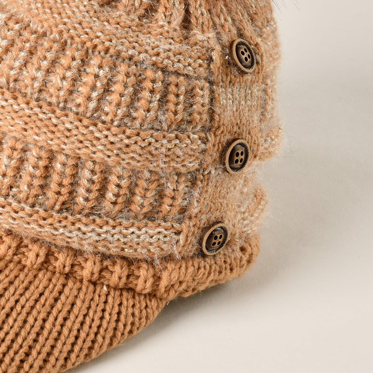 Warm Big  Ball Knitted Wool Hat
