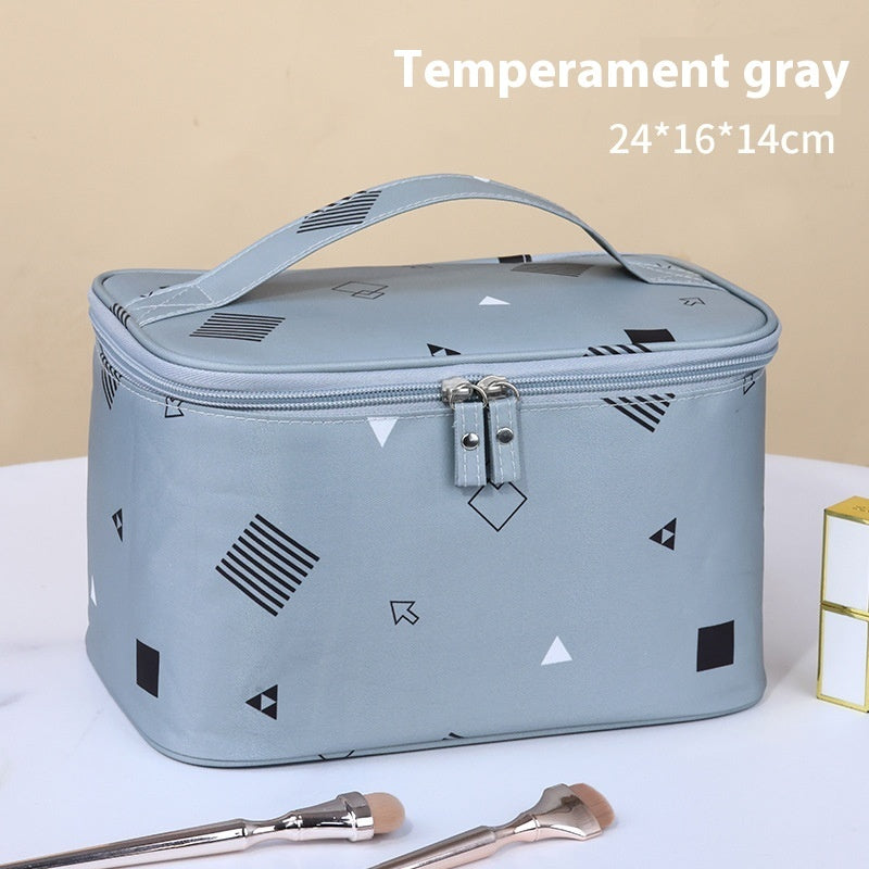 Plaid Cosmetic Bag Large Capacity Good-looking Ins Cute Portable Storage Bag