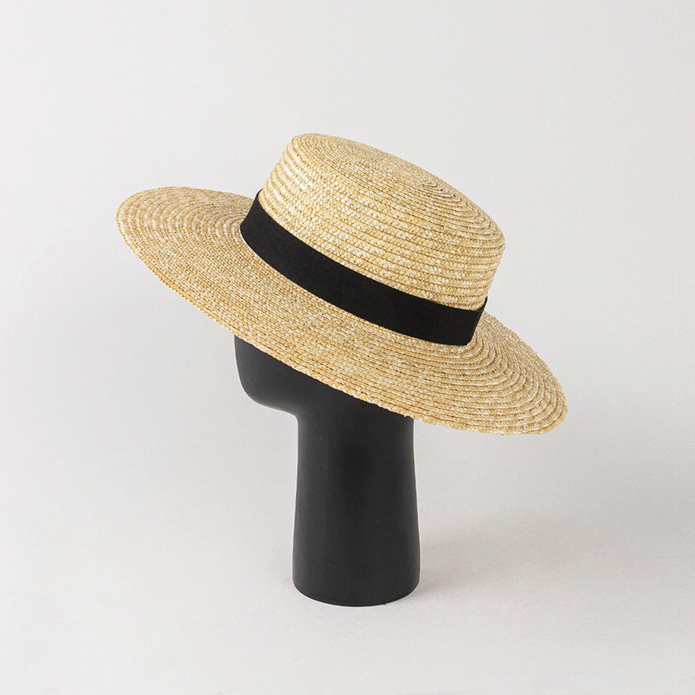 Fashionable Retro Leather Straw Hat