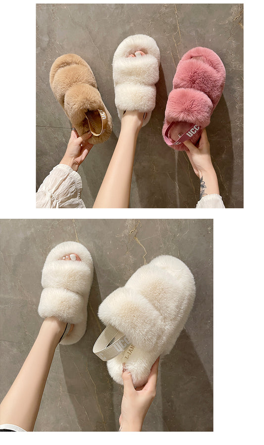Thick-bottomed Cotton Drag Flat-bottomed One-word Drag Large Size