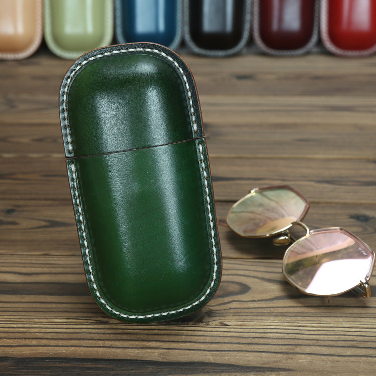 New Retro Hand Vegetable Tanningc Creative Capsule Portable Genuine Leather Storage Box