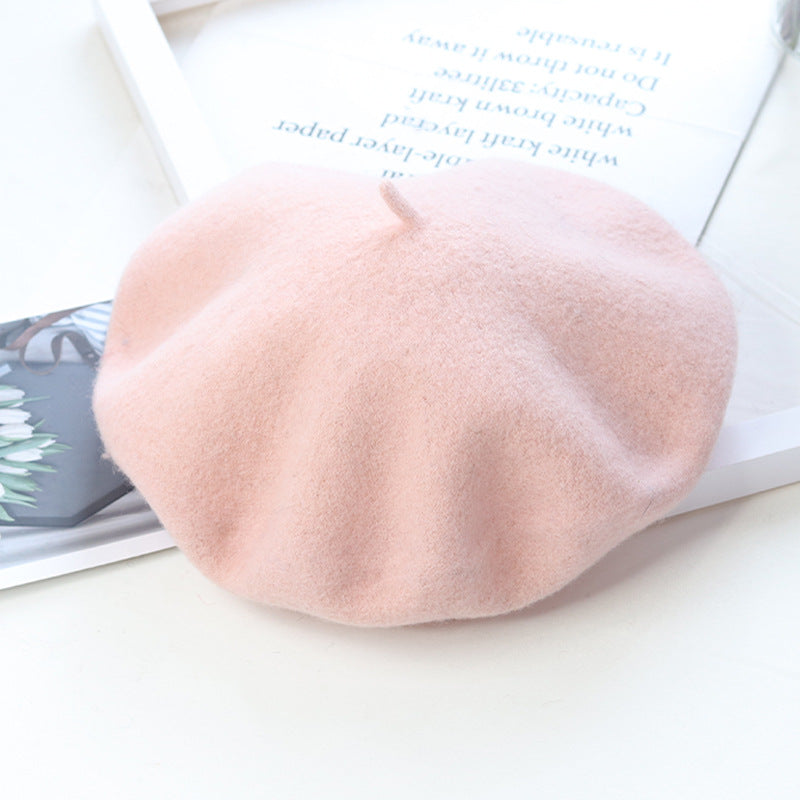 Children's Fashion Retro Warm Painter Woolen Knitted Hat