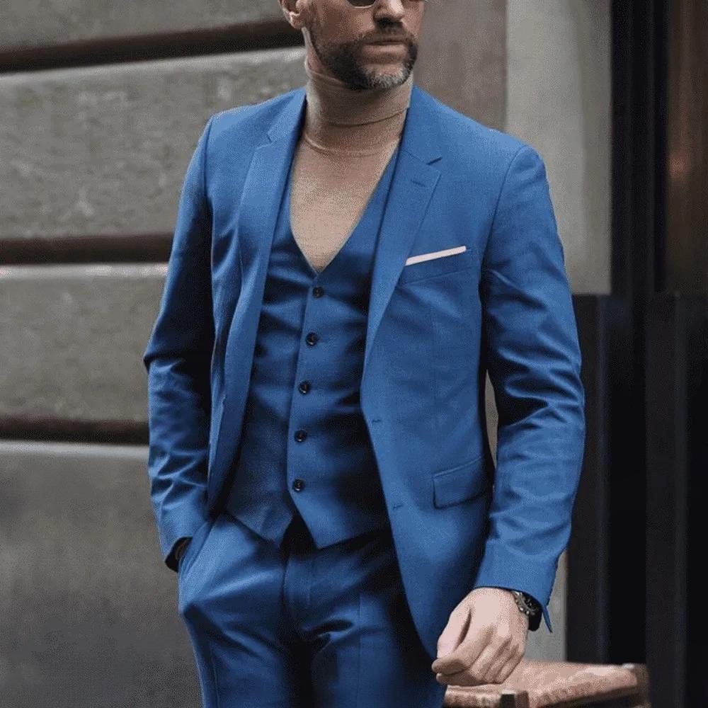 Men's Three-piece Suit Solid Color High Sense
