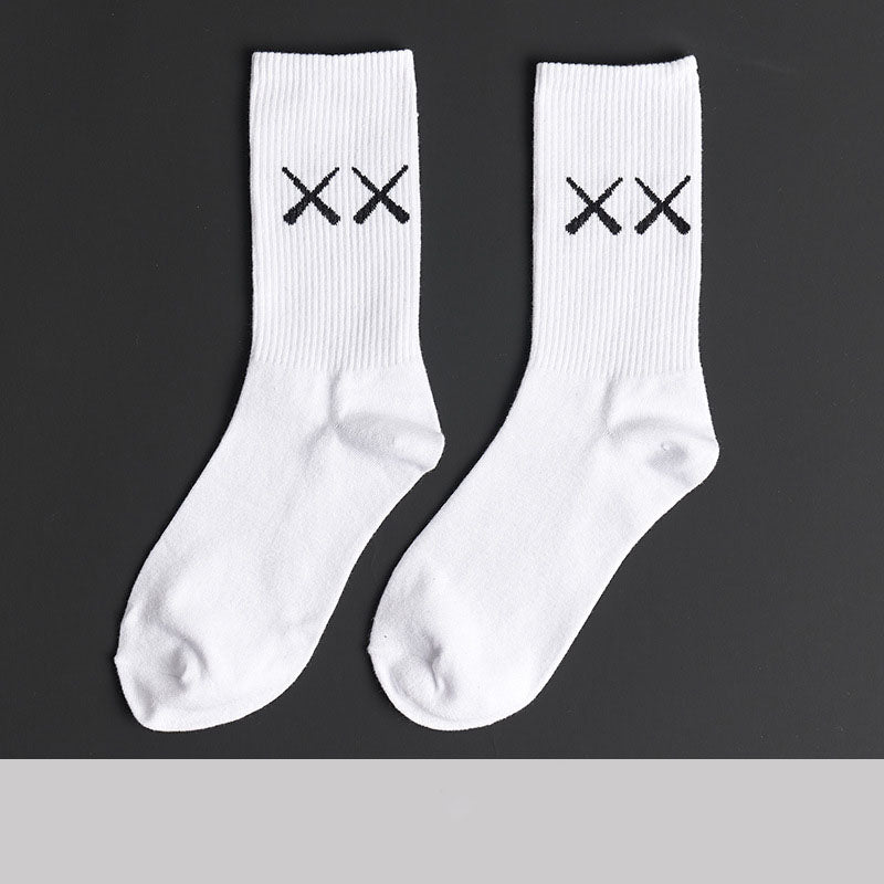 Spring And Autumn Sports Graffiti Men's Basketball Socks