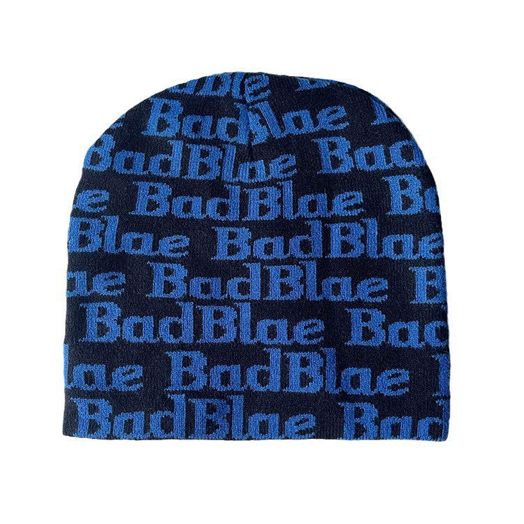 Simple Printed Letter Warm Knitted Hat