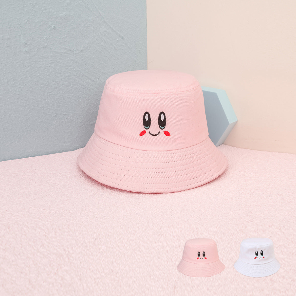 Japanese Style All-matching Women's Spring And Autumn Bucket Hat Cute Expression
