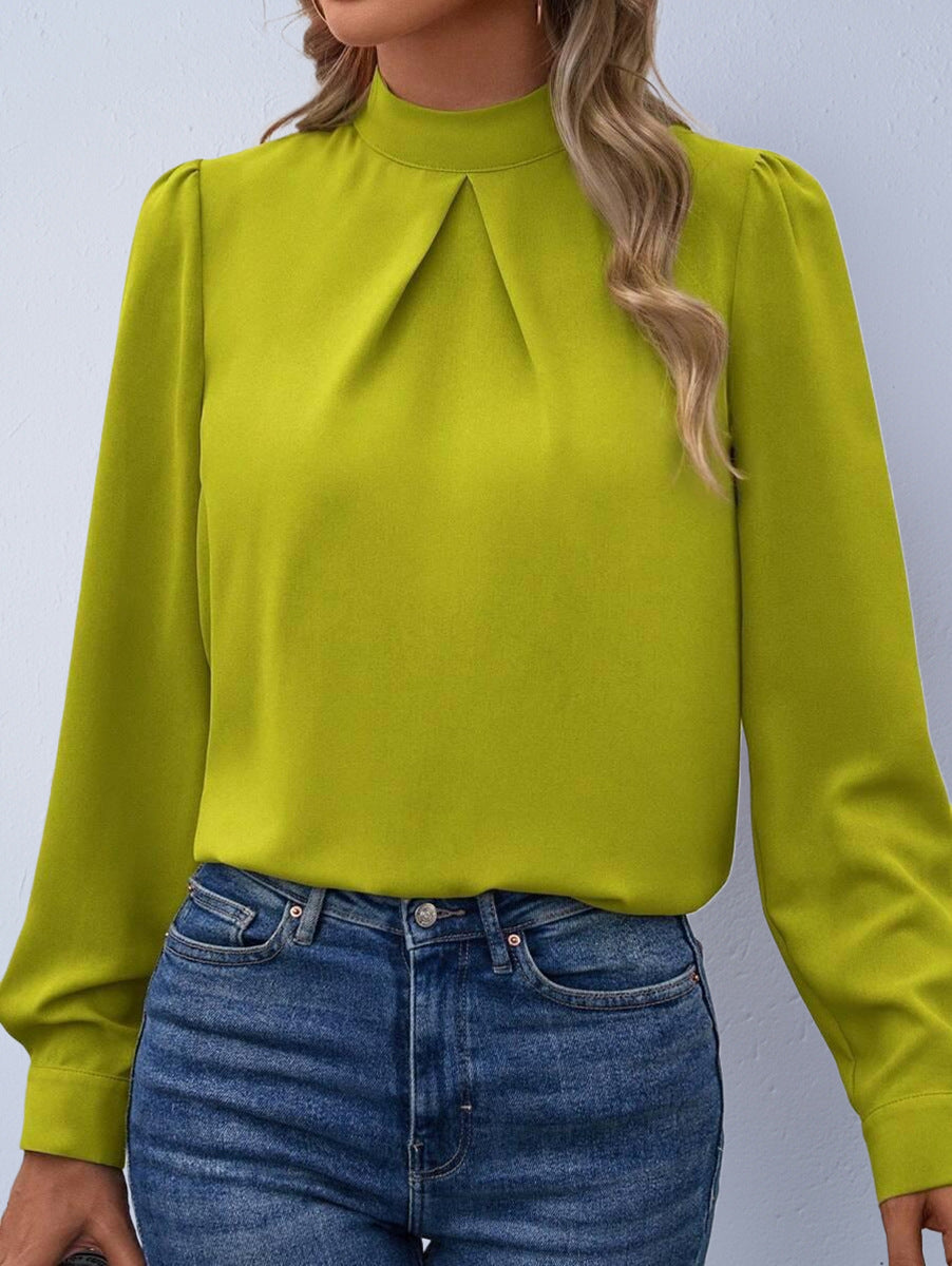 Women's Satin Fashion Long-Sleeve Blouse