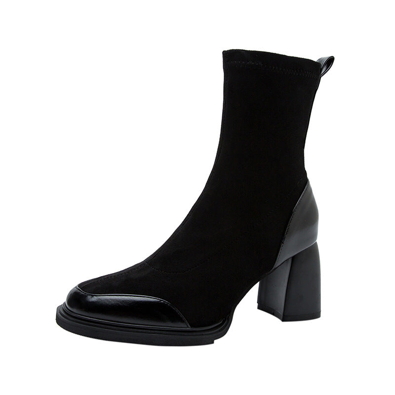 Genuine Leather Skinny Women's Short Martin Boots