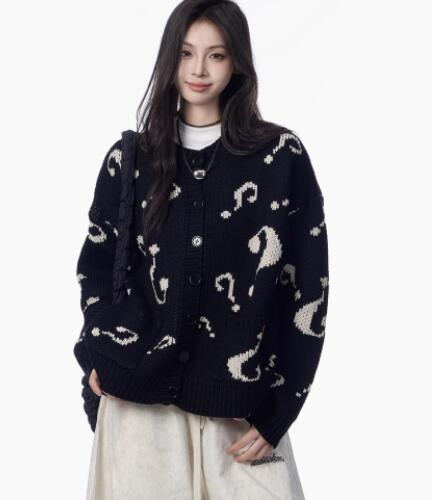 Idle Style Knitted Cardigan Sweater Design
