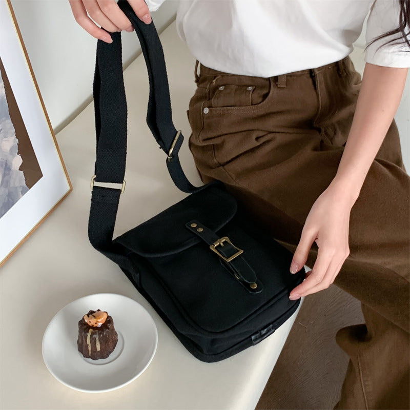 Kunstnerisk Nationalstil Ny Student Crossbody Retro Afslappet Lærredstaske