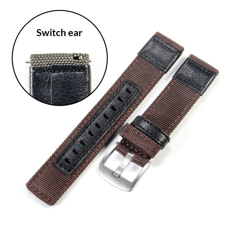 Watch Straps Jeep Canvas Nylon And Leather Straps