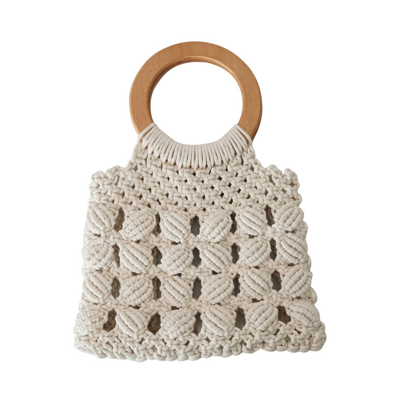 Handmade Rope Straw Fashion Vacation Travel Mori Style Women
