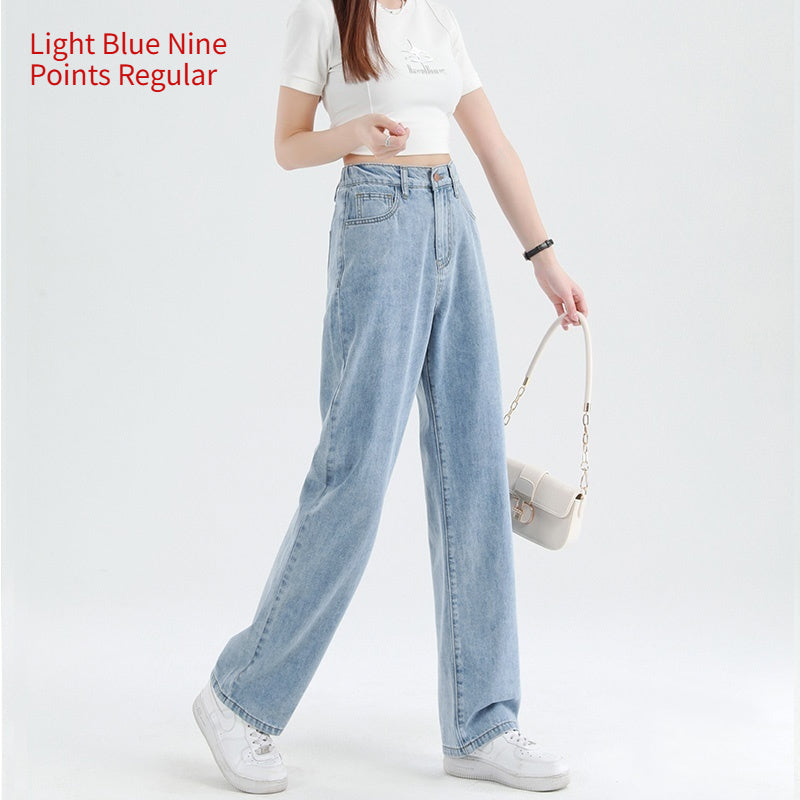 Summer Thin High Waisted Plus Size Wide Leg Pants