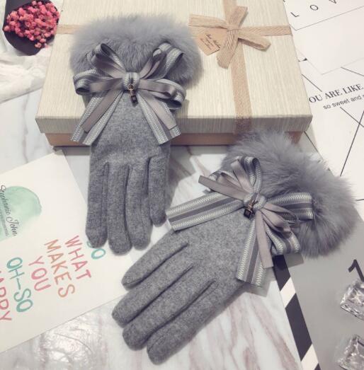 Cute Warm Touch Screen Thickened Warm Finger Gloves