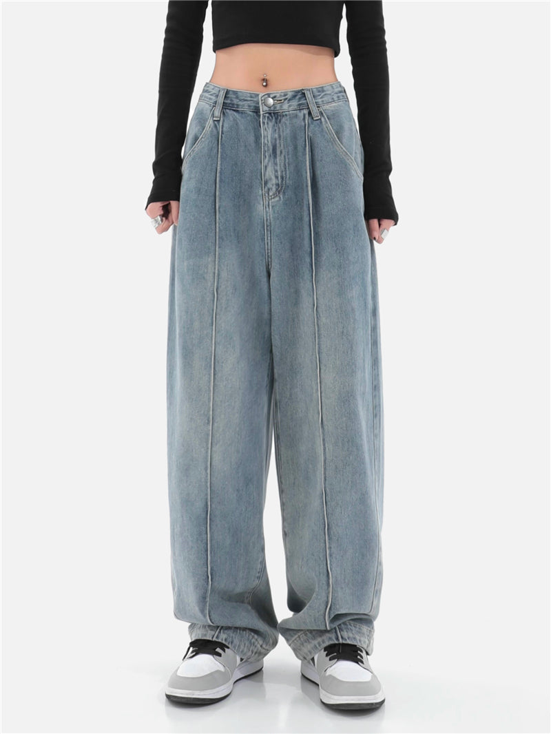 Women's Straight Loose Drape Jeans
