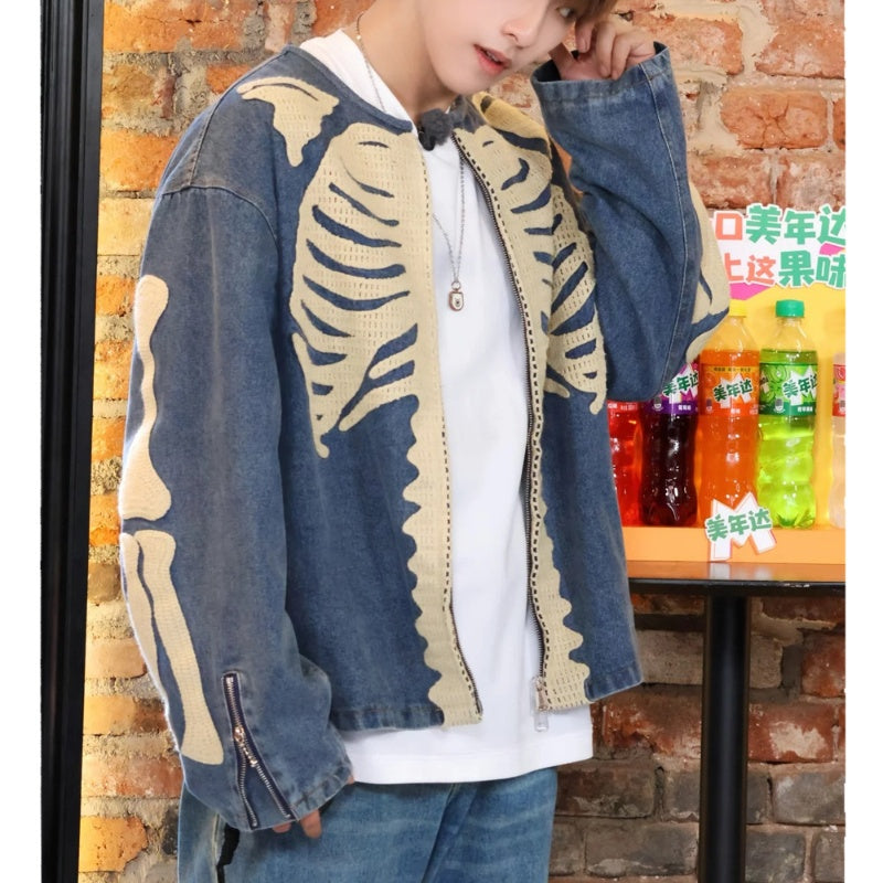 Do The Old Cowboy Embroidered Wool Knitted Cardigan Jacket