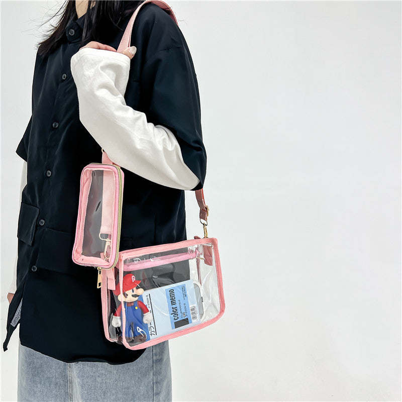 New Womens PVC Transparent Crossbody Bag