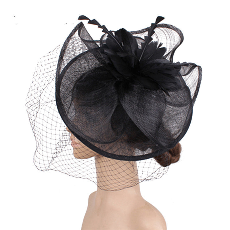 Ladies British Fashion Mysterious Hemp Yarn Hat