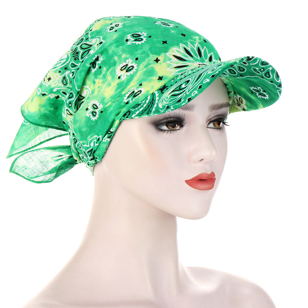 European And American Classic Multi-color Cashew Tie-dye Turban Hat