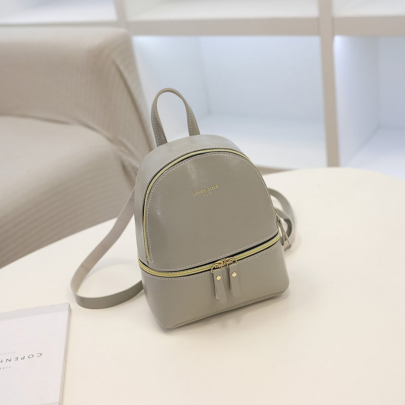 Mini Oil Wax Leather Small Backpack