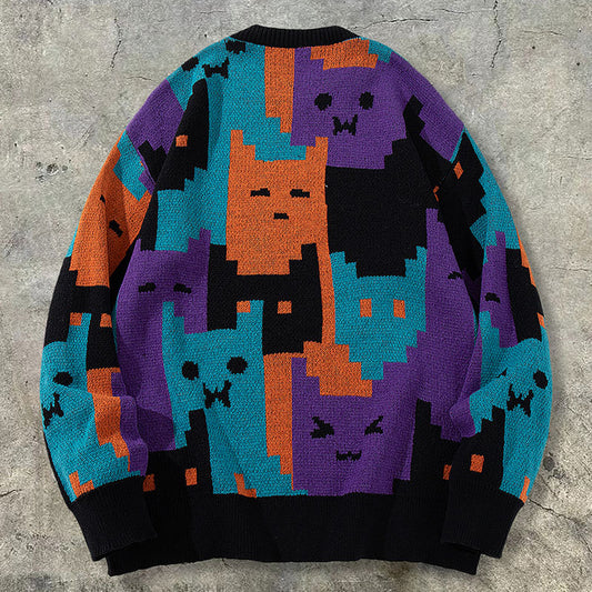 Mens Cartoon Sweater With Long Sleeves