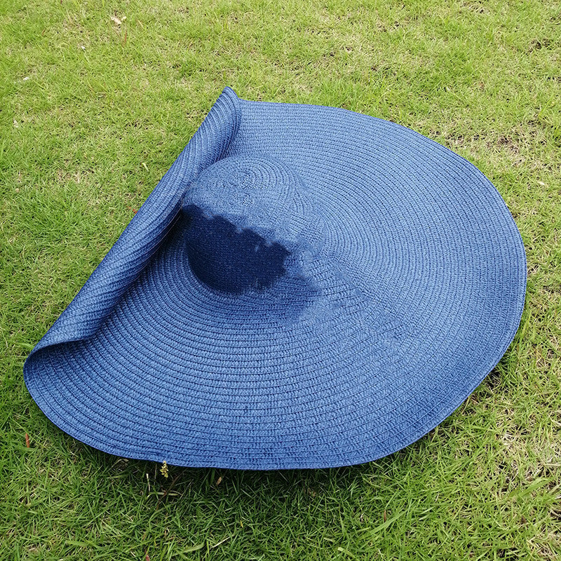 New Women's European And American Big Brim Straw Hat Foldable