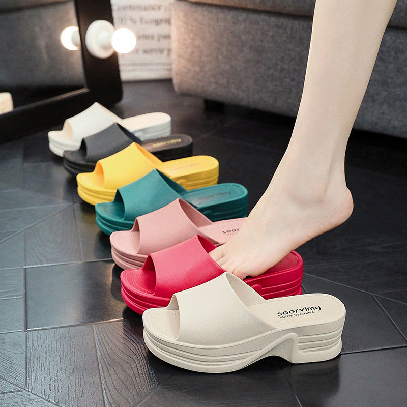 Platform Slippers Female Summer Waterproof Non-slip Rain Boots