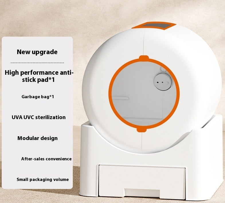 Intelligent Litter Box Fully Enclosed Anti-splash Automatic Cleaning Deodorant
