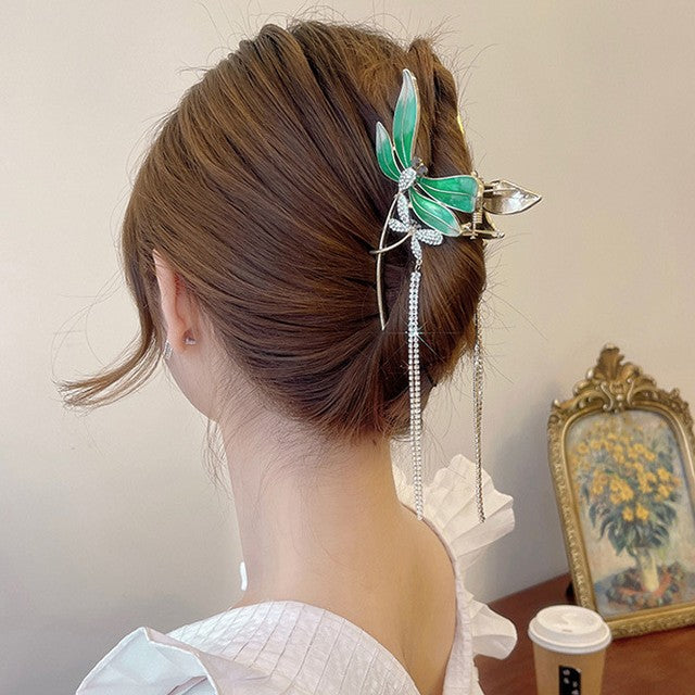 New High-end Shark Clip Large Senior Sense Tassel Hairpin Back Of The Head