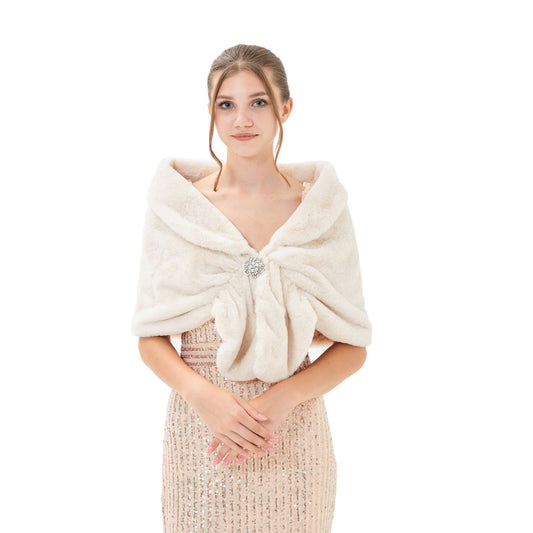 Fashion Faux Fur Women's Shawl
