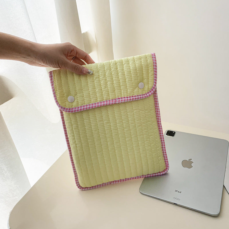 Korean Version Of Ins Envelope Embroidered Fabric Inner Liner Bag