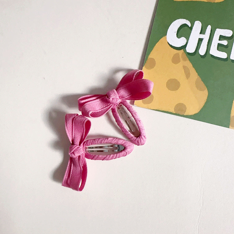 New Spring And Summer Candy Color Series Cotton Tape Bow Hair Accessories